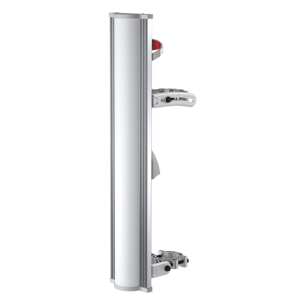 Antena sectorial de 100 grados, 20 dBi, 5150-5850 MHz , desempeño Carrier Class, integra BackShield para evitar lóbulos laterales