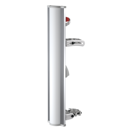 Antena sectorial de 100 grados, 20 dBi, 5150-5850 MHz , desempeño Carrier Class, integra BackShield para evitar lóbulos laterales