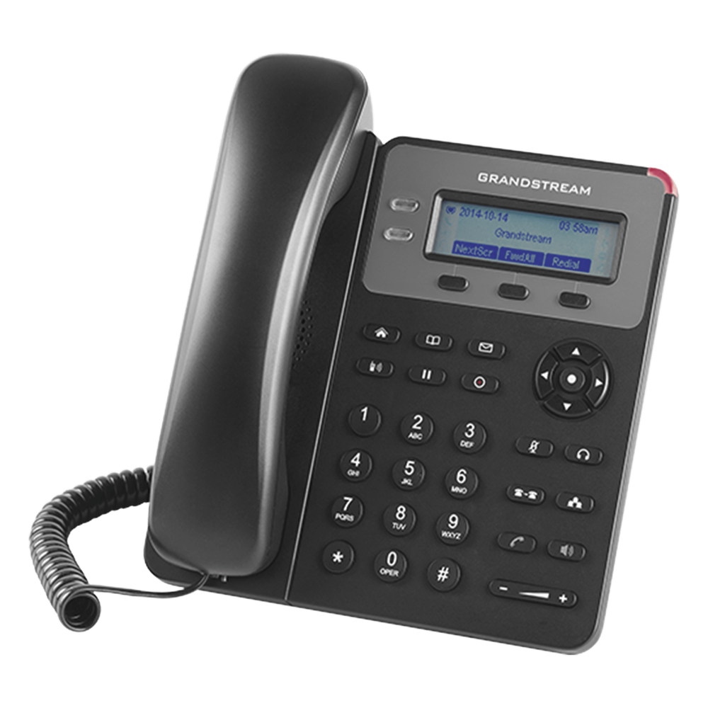 Teléfono IP SMB de 2 Líneas, 1 cuenta SIP con 3 teclas de función programables y conferencia de 3 vías. PoE