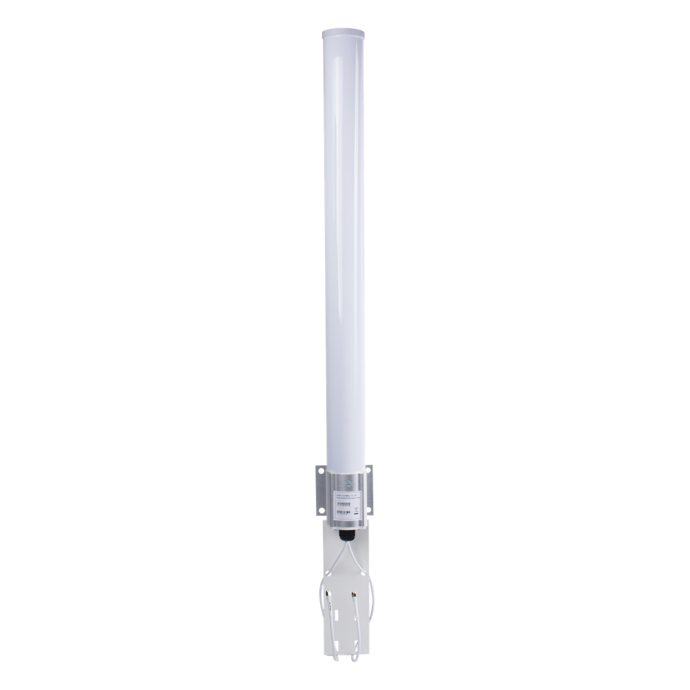 Antena Omnidireccional en 2.4 GHz, Rango de Frecuencias (2.3 - 2.5 GHz), Ganancia de 10 dBi, Doble Polaridad MIMO 2x2, Incluye Jumpers