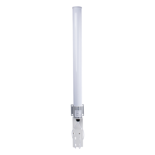Antena Omnidireccional en 2.4 GHz, Rango de Frecuencias (2.3 - 2.5 GHz), Ganancia de 10 dBi, Doble Polaridad MIMO 2x2, Incluye Jumpers