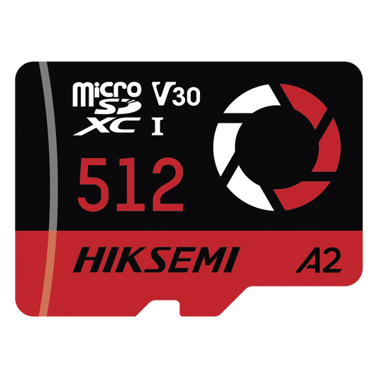 Memoria microSD / 512 GB / 180 MB/s Lectura / 150 MB/s Escritura / V30 U3 A2 / Para Drones y Cámaras de Acción / HIKSEMI CAPTURE E3