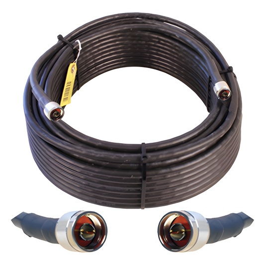 Jumper Coaxial con Cable Wilson-400 | Conector N Macho en los Extremos | 30.48 Metros (100 Pies) de Longitud