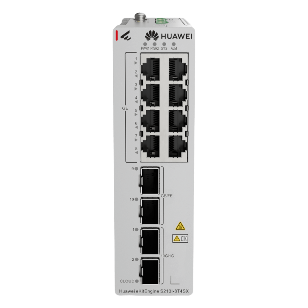 Switch Industrial eKit / 8 Puertos Gigabit + 2 SFP + 2 SFP+ / Montaje en Riel DIN / Fuente Redundante 1+1 : 9.6 a 50 VCD / Libre de licenciamiento / Gestión gratuita desde la Nube