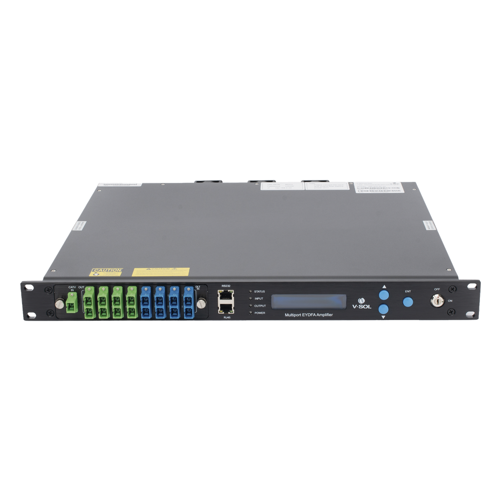 Amplificador Óptico EYDFA de 8 puertos de 1550nm