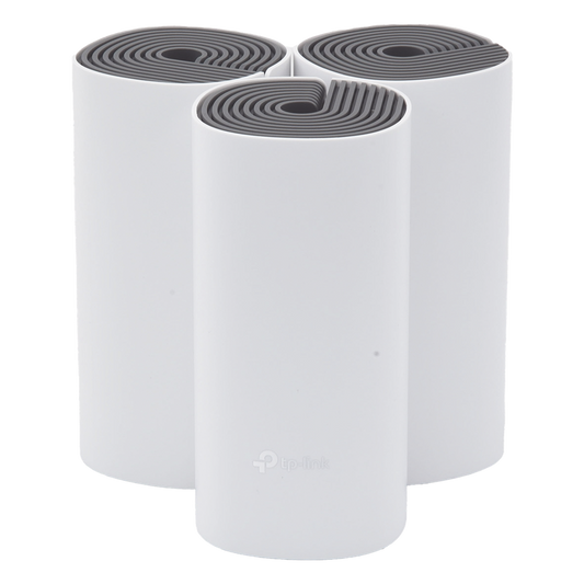 Kit de Router inalámbrico mesh Deco E4 para Hogar / Doble banda AC 1200  / 2 puertos 10/100 Mbps / Compatible con amazon alexa.