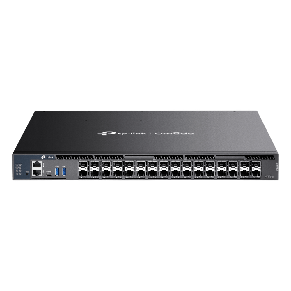 Switch Gestionado L3+ / 26 Puertos 10G SFP+ + 6 Puertos 10G/5G SFP28 / 820 Gbps Capacidad Conmutación / 410 Gbps Ancho Banda / Apilamiento 4 Unidades / Redundancia PSU / Montaje Rack