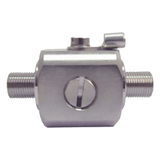 Protector contra descargas eléctricas. Cubre los rangos de frecuencia de los amplificadores de Señal Celular. 75 Ohm. Conectores F hembra.