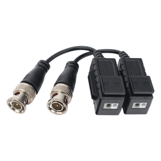 Kit de Transceptores (Baluns) con Terminal PUSH SUPERIOR, Resolución 4K , Cable flexible COAXIAL Blindado / COAXITRON / AUDIO POR COAXITRON / Menu OSD /Conector 100% COBRE / protección TVS, Calidad PREMIUM