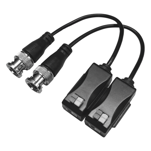Kit de Transceptores (Baluns) con Terminal PUSH SUPERIOR PIG TAIL en ambos conectores, Resolución 4K , Cable flexible COAXIAL Blindado / COAXITRON / AUDIO POR COAXITRON /Conector 100% COBRE / Calidad PREMIUM