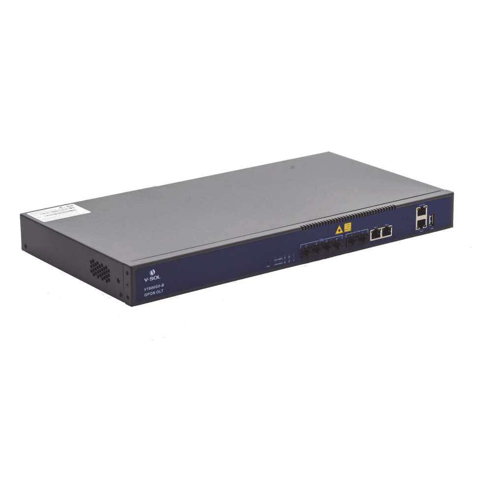 OLT de 4 puertos GPON con 4 puertos Uplink (2 puertos Gigabit Ethernet + 2 Puertos SFP+) , hasta 512 ONUS,