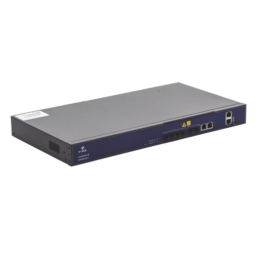 OLT de 4 puertos GPON con 4 puertos Uplink (2 puertos Gigabit Ethernet + 2 Puertos SFP+) , hasta 512 ONUS,