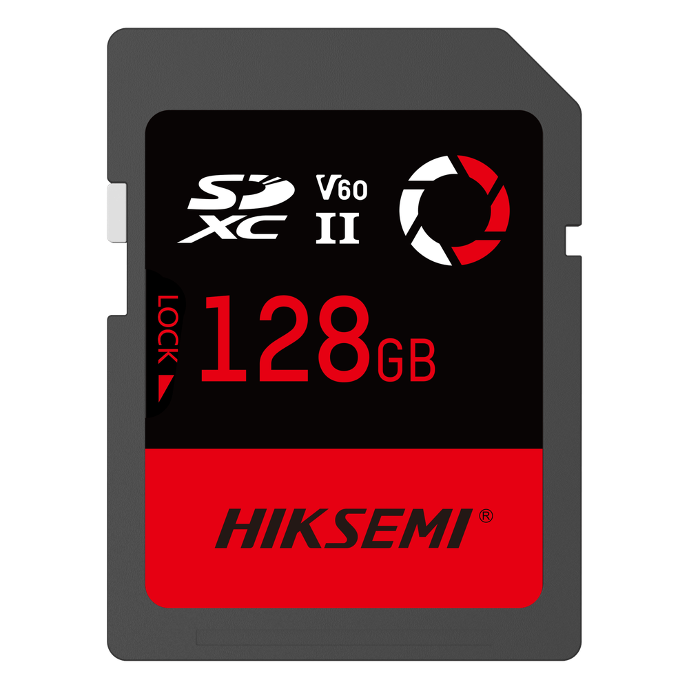 Memoria SD / 128 GB / 250 MB/s Lectura / 180 MB/s Escritura / V60 U3 / Para Fotografía Profesional 4K / HIKSEMI CAPTURE E60