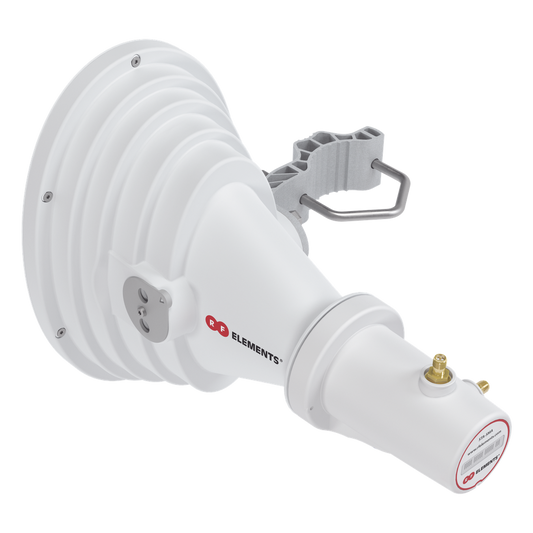 Antena Sectorial Asimétrica Starter Horn de 45º, 5150 - 5950 MHz, ganancia de 17 dBi, conexión directa con radios IS-5AC, PS-5AC y IS-M5, conexión RP-SMA