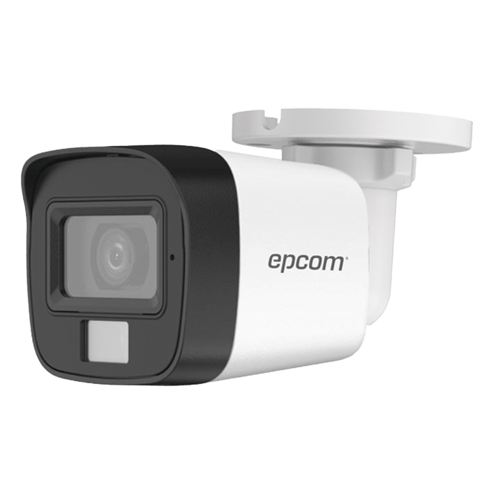 [Dual Light + ColorVu] Bala TurboHD 2 Megapíxel (1080p)  / Gran Angular 101° / Lente 2.8 mm / 30 mts IR EXIR / 20 mts Luz Blanca / Exterior IP67 / 4 Tecnologías / Micrófono Integrado