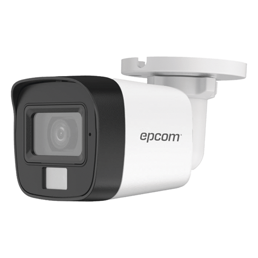 [Dual Light + ColorVu] Bala TurboHD 2 Megapíxel (1080p)  / Gran Angular 101° / Lente 2.8 mm / 30 mts IR EXIR / 20 mts Luz Blanca / Exterior IP67 / 4 Tecnologías / Micrófono Integrado