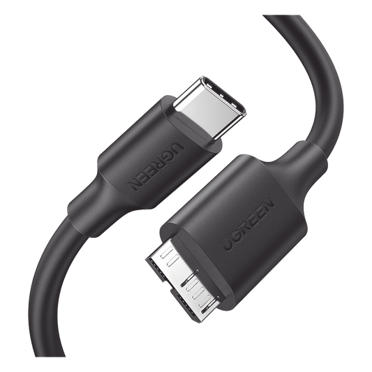 Cable USB Tipo C 3.0 a Micro Tipo B | 1m |Carga Rápida | 5 Gbps | Transferencia de Datos | Blindaje Interior Múltiple | Compatible con Disco Duro Externo, Portátiles, Seagate, Nikon, Canon.
