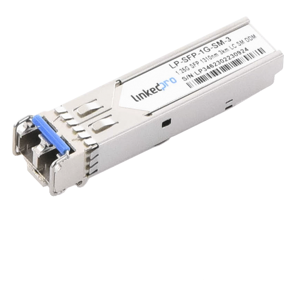Transceptor Óptico SFP (Mini-Gbic) / Monomodo 1310 nm / 1.25 Gbps / 1000BASE-EX / Conectores LC/UPC Dúplex / DDM / Hasta 40 km