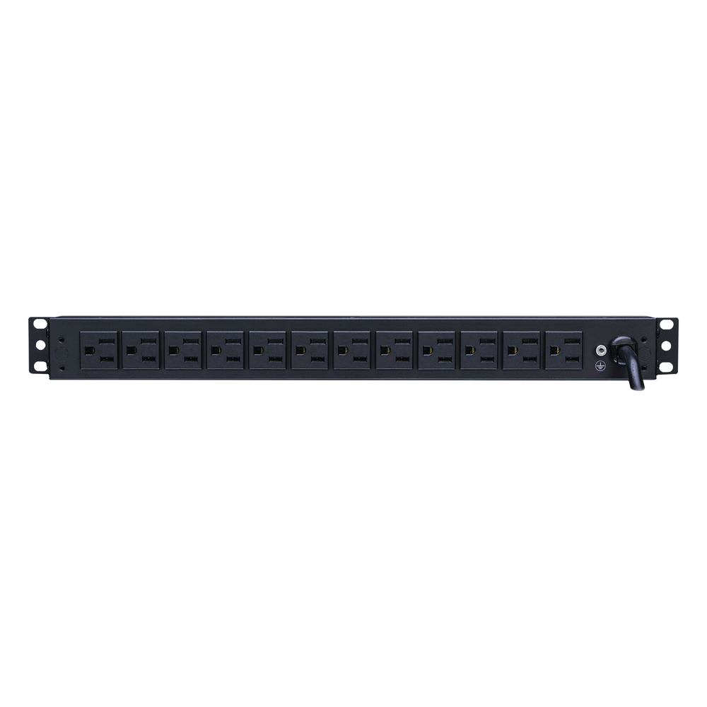 PDU Básico Para Distribución de Energía, Con 12 Tomas NEMA 5-15R Traseras, 1UR, 15 Amp, 120 Vca