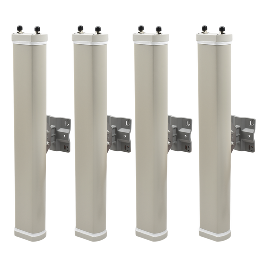Kit de Antenas Sectoriales, 2.4 GHz, 14 dBi, 2 N-Hembra, 70°, polaridad cruzada, para series A8/A8n/A2