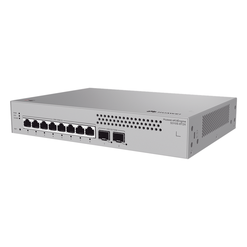 Switch de Acceso Gigabit Administrable Capa 2+ / 8 puertos 10/100/1000 Mbps / 2 Puertos 10GE SFP Uplink  / ERPS / Rutas Estáticas / Administración Nube Gratis