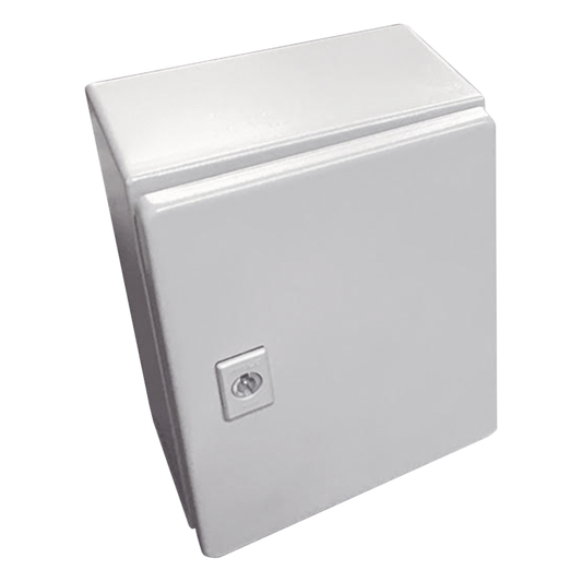 Gabinete de Acero, Nema 4 -IP 66 de 40 x 50 x 20 cm con Platina y certificado UL.