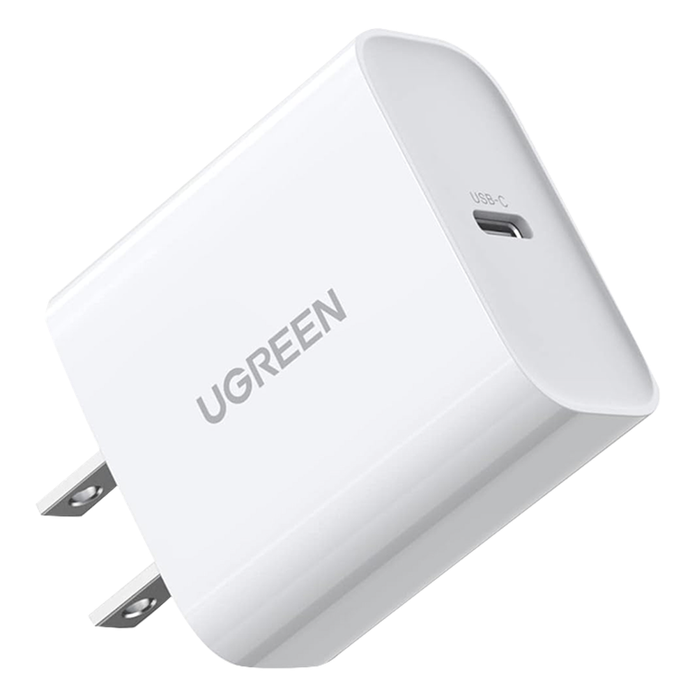 Cargador USB-C de 20W | 1 USB-C de Carga Rápida | QC4.0+ | PD3.0 | PPS | BC1.2| Carga Inteligente | Chip PWM | Múltiple Protección | Mayor Eficiencia Energética | Tamaño Compacto | Carcasa Ignifuga | Color Blanco.