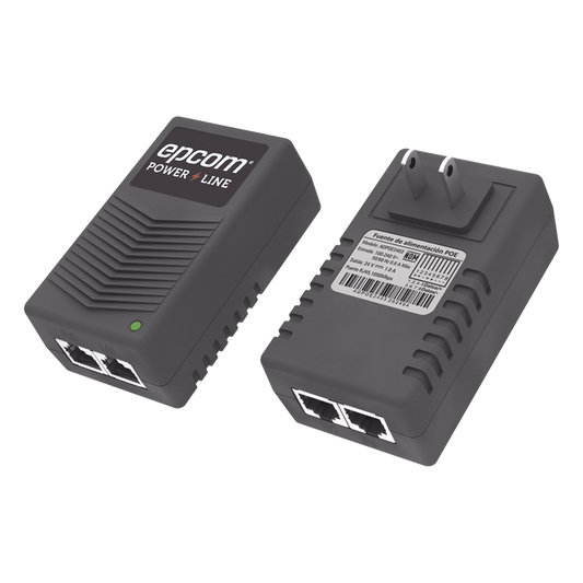 Adaptador de pared / Inyector PoE / 24 Vcc / 1 A / Controlado por chip IC / Protección contra OV, OC, SC, UV/  Fácil de instalar