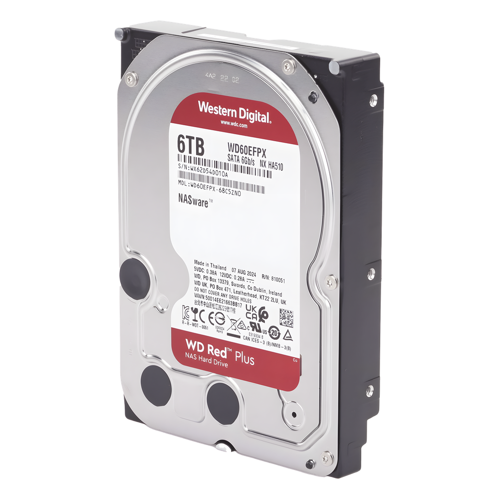 Disco Duro Red de 6TB / 5400 RPM / Optimizado para NAS / Uso 24-7 / 3 Años de Garantia