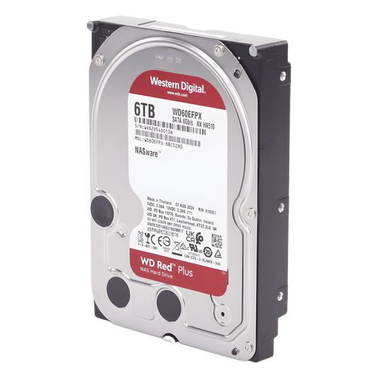 Disco Duro Red de 6TB / 5400 RPM / Optimizado para NAS / Uso 24-7 / 3 Años de Garantia