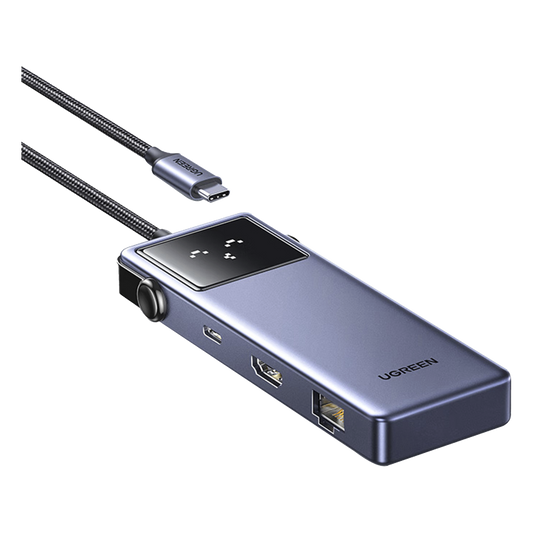 Hub USB-C 7 en 1 / USB-C a HDMI 4K 60Hz / 2x USB-A 3.0 + USB-C 3.0 + USB-A 2.0 / Gigabit Ethernet / PD 100W / Cable 20 cm (7.9 in)