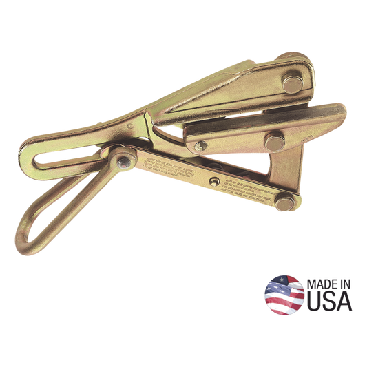 Tensor Grillo tipo Chicago™ para Cable Desnudo (ACSR, AAC, Cobre), de 19 a 22 mm (0.74" a 0.86"). Carga Máxima Segura: 8000 lb (3629 kg).