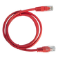 Cable de Parcheo UTP Cat5e - 0.5 Metros (1.64 Pies) - Rojo