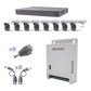 KIT TurboHD 1080p / DVR 8 Canales / 8 Cámaras Bala (exterior 2.8 mm) / Transceptores / Conectores / Fuente de Poder Profesional hasta 15 Vcc para Larga Distancias