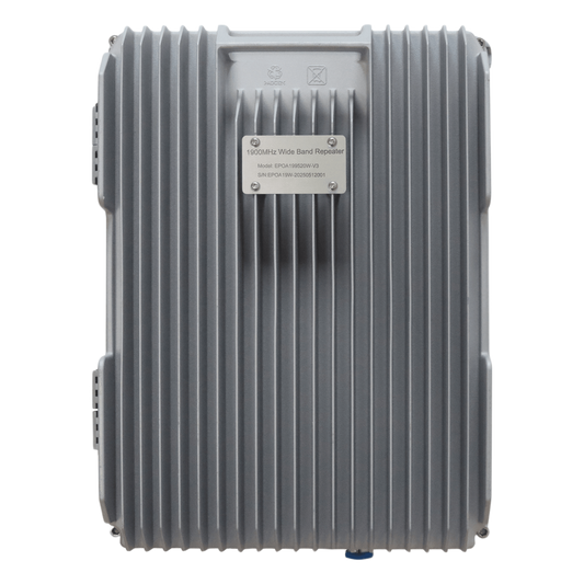 COBERTURA DE HASTA 5 km / Amplificador de Señal Celular / Banda 2, 1900 MHz. / 20 Watts de Potencia / Banda Ancha Multioperador / Protección Autoexcitación / Pantalla Interior para Monitoreo / Gabinete IP65.