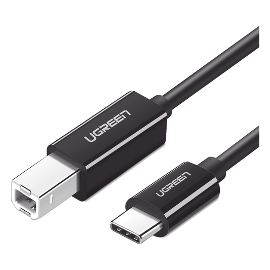Cable de Impresora o escáner USB-C | 1m (6 pies) | USB Tipo C a USB 2.0 Tipo B | Soporta Thunderbolt 3 | Alta velocidad | DAC | Compatible con Brother HP, Canon, Lexmark, Epson, Dell, Xerox, Samsung, etc.