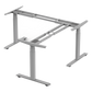Base de Escritorio Motorizado Profesional Tipo L (3 Columnas) / Altura Ajustable 60-125cm / Estructura Estable / Funcionamiento Suave / 4 Preset de Posiciones / Color Gris / Soporta hasta 150Kg de carga