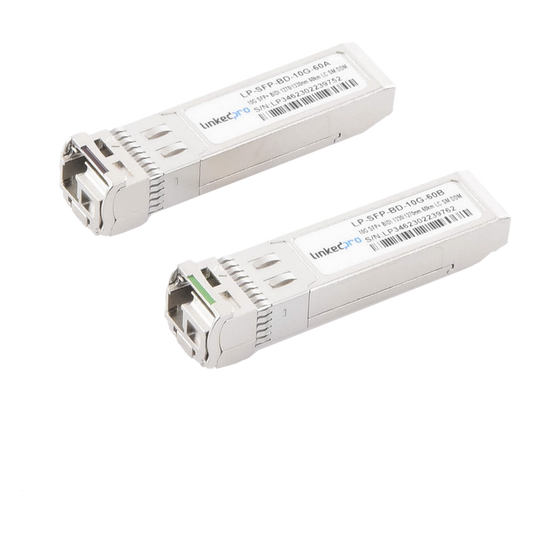 Transceptores Ópticos Bidireccionales SFP+ (Mini-Gbic) / Monomodo 1270 & 1330 nm / 10 Gbps / 10GBASE-BX / Conector LC/UPC Simplex / DDM / Hasta 60 km / 2 Piezas