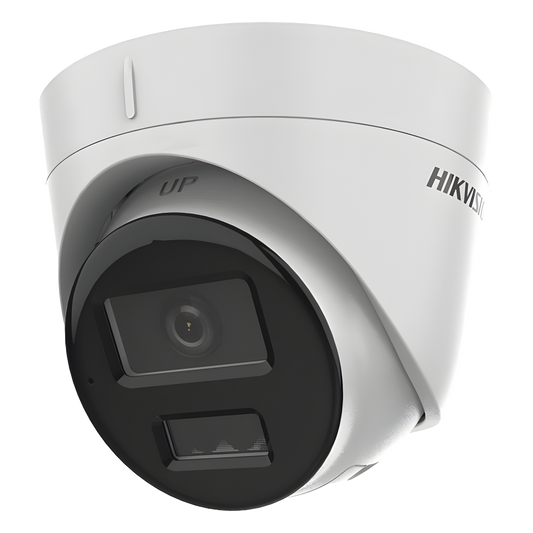 [Dual Light] Turret IP 2 Megapixel / Lente 2.8 mm / 30 mts IR + 30 mts Luz Blanca / Micrófono Integrado / ACUSENSE Lite / Exterior IP67 / H.265 / PoE / ONVIF