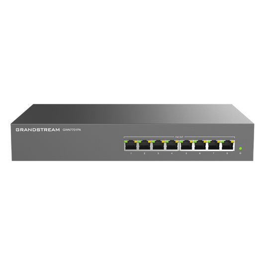 Switch PoE+ Gigabit No Administrable / 8 puertos 10/100/1000 Mbps / 8 puertos PoE+ /  hasta 145W