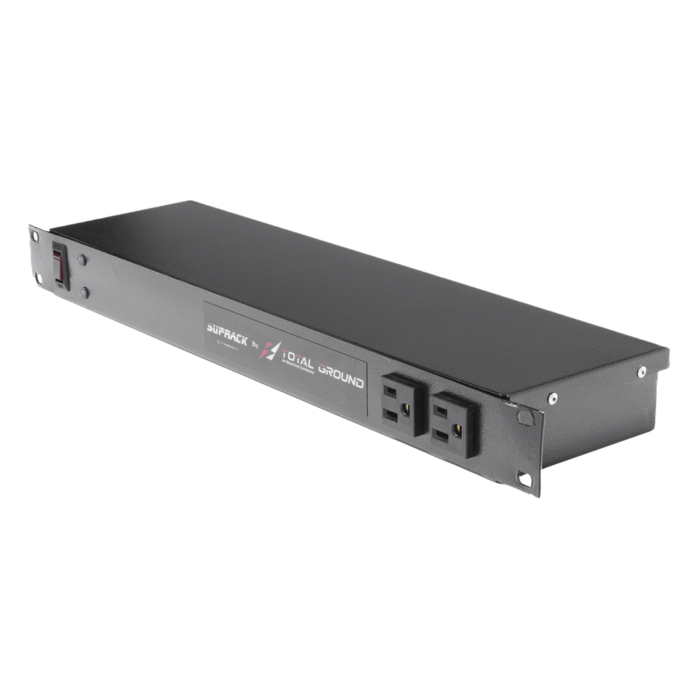 Tomacorriente de 10 contactos para 120 Vca con Supresor de picos tipo "A" de 40 kA, Diseñado para Montaje en Rack de 19".