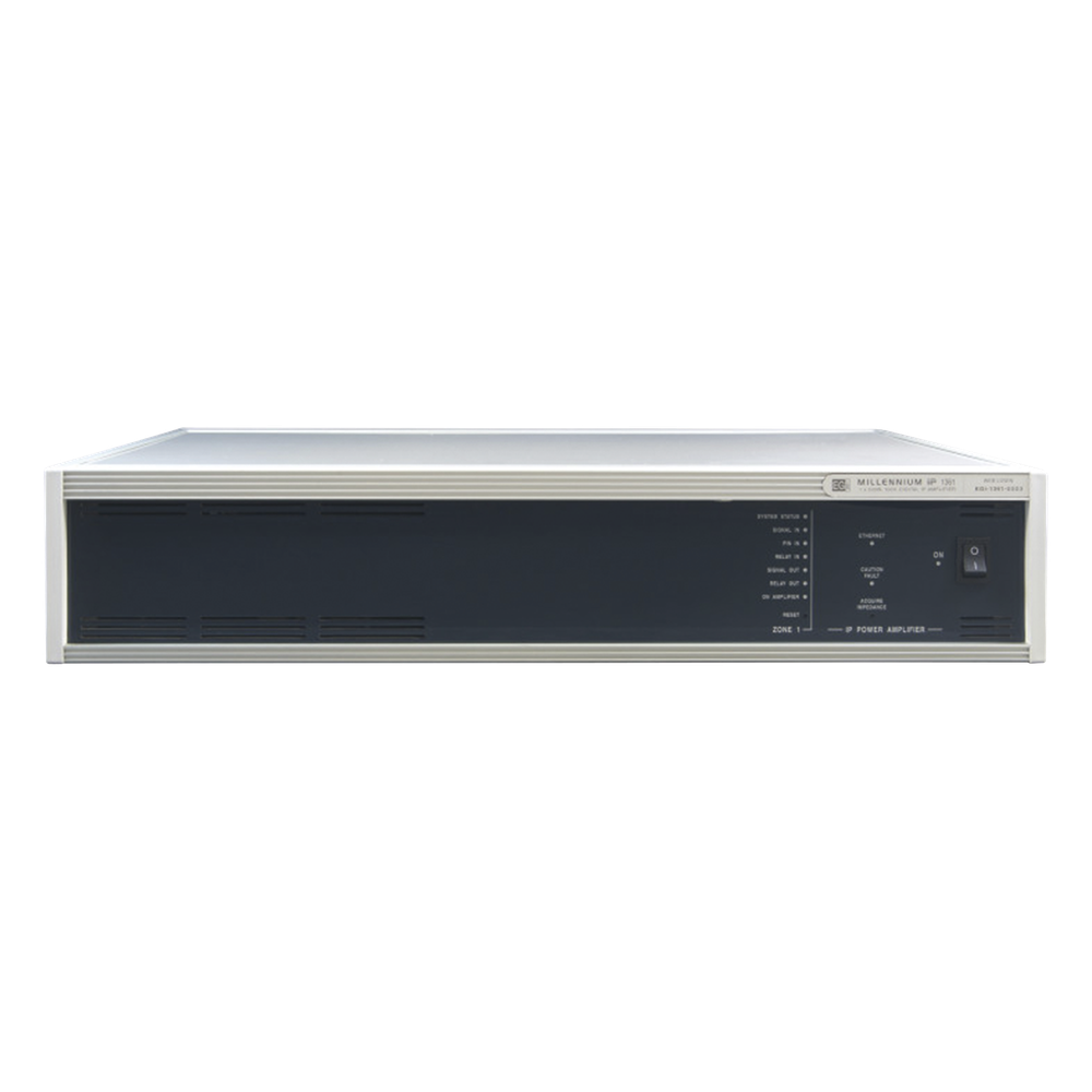 (1361) ETAPA DE POTENCIA DIGITAL 1x500W 100V  MILLENNIUM IP CON CONECTIVIDAD IP LAN, SUPERVISON, CALIDAD DE SONIDO HQ PARA 1 ZONA, EN FORMATO RACK 2U