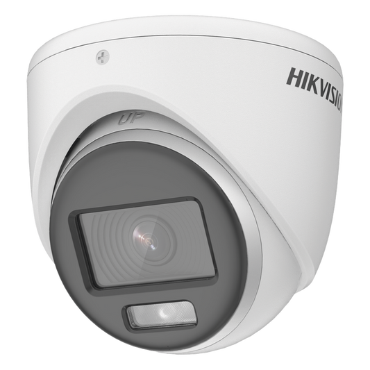 [Dual Light + ColorVu] Turret TURBOHD 2 Megapixel (1080p) / Lente 2.8 mm / 20 mts IR + 20 mts Luz Blanca / Gran Angular 105° / Exterior IP67 / Micrófono Integrado / dWDR / 4 Tecnologías / Metal