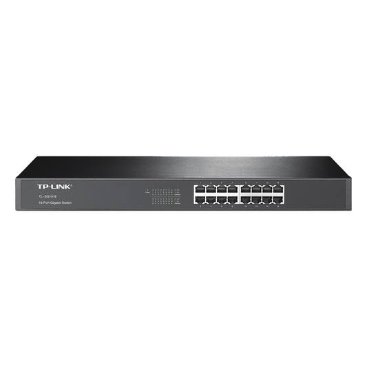 Switch Gigabit no administrable de 16 puertos 10/100/1000 Mbps para rack