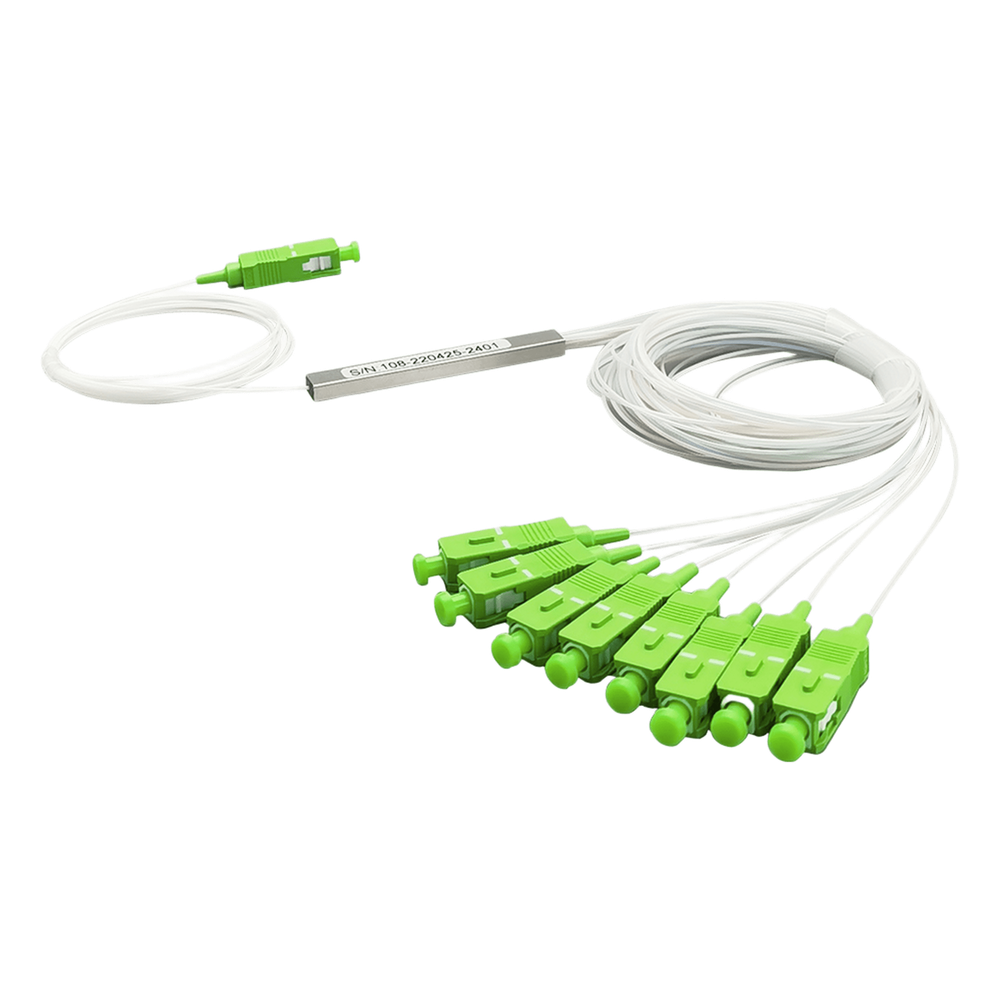 Splitter (Divisor Óptico) tipo PLC, 1x8, conectores SC/APC