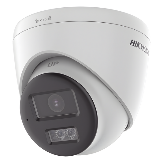 [Audio Bidireccional + Sirena & Estrobo + Dual Light + ColorVu] Turret TURBOHD 4K (8 Megapixel)  / Lente 2.8 mm / 40 mts IR EXIR + 40 mts Luz Blanca / Sirena / Micrófono y Bocina Integrado / Exterior IP67 / dWDR