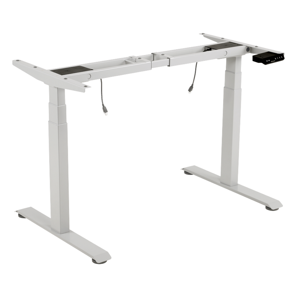 Base de Escritorio Motorizado Profesional / Altura Ajustable 60-125cm / Estructura Estable / Funcionamiento Suave / 3 Preset de Posiciones / Color Blanco / Soporta hasta 100Kg de carga