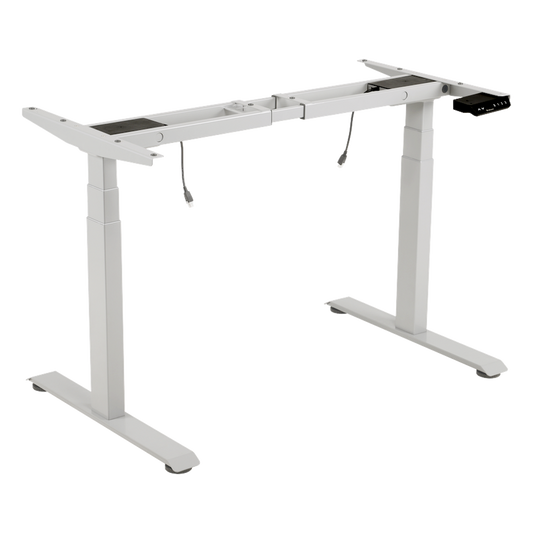 Base de Escritorio Motorizado Profesional / Altura Ajustable 60-125cm / Estructura Estable / Funcionamiento Suave / 3 Preset de Posiciones / Color Blanco / Soporta hasta 100Kg de carga