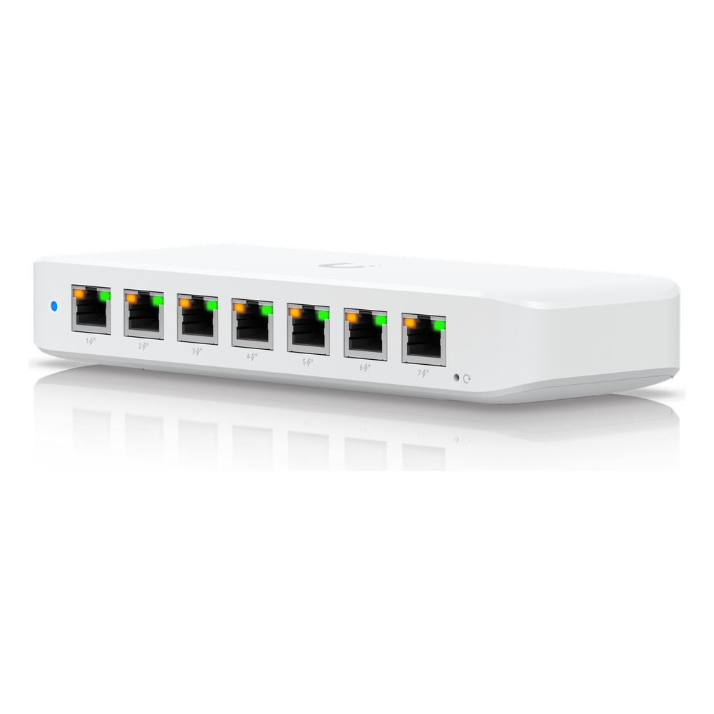 USW Ultra 60W Switch de 8 Puertos GbE (7 Puertos PoE+ y 1 Puerto Entrada PoE++) con Opciones de Montaje Versátiles