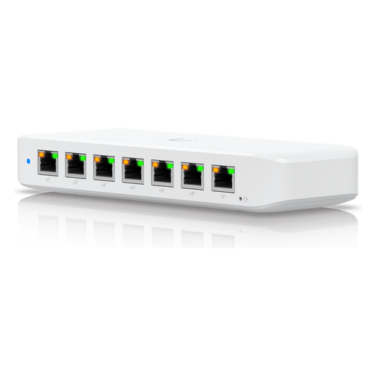 USW Ultra 60W Switch de 8 Puertos GbE (7 Puertos PoE+ y 1 Puerto Entrada PoE++) con Opciones de Montaje Versátiles
